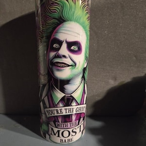 beetlejuice tumbler straw and lid