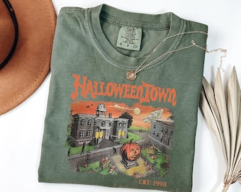 Comfort Colors® Halloweentown Est 1998 Shirt, Halloweentown University Shirt, Retro Halloweentown Shirt, Fall Graphic Tee, GiftFor Halloween