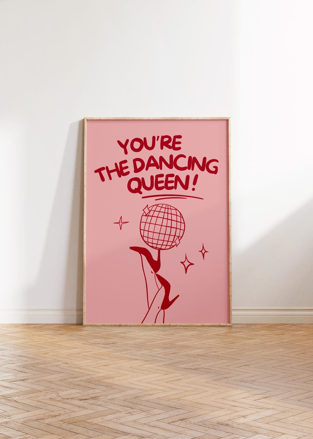 You're the Dancing Queen - Trendy Party Wall Art Print Minimalist Disco ...