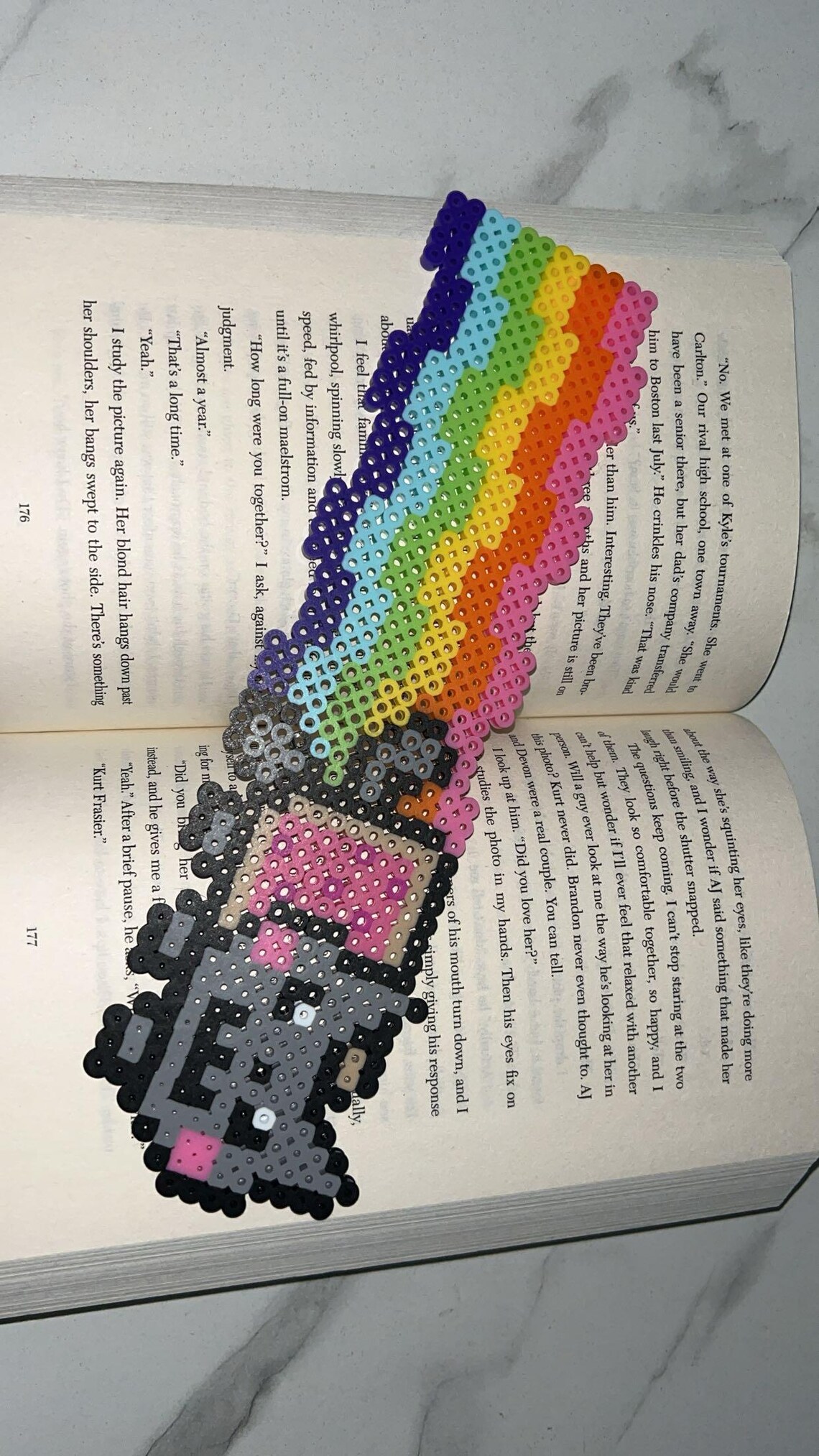 Nyan Cat Perler Bead Bookmark - Etsy
