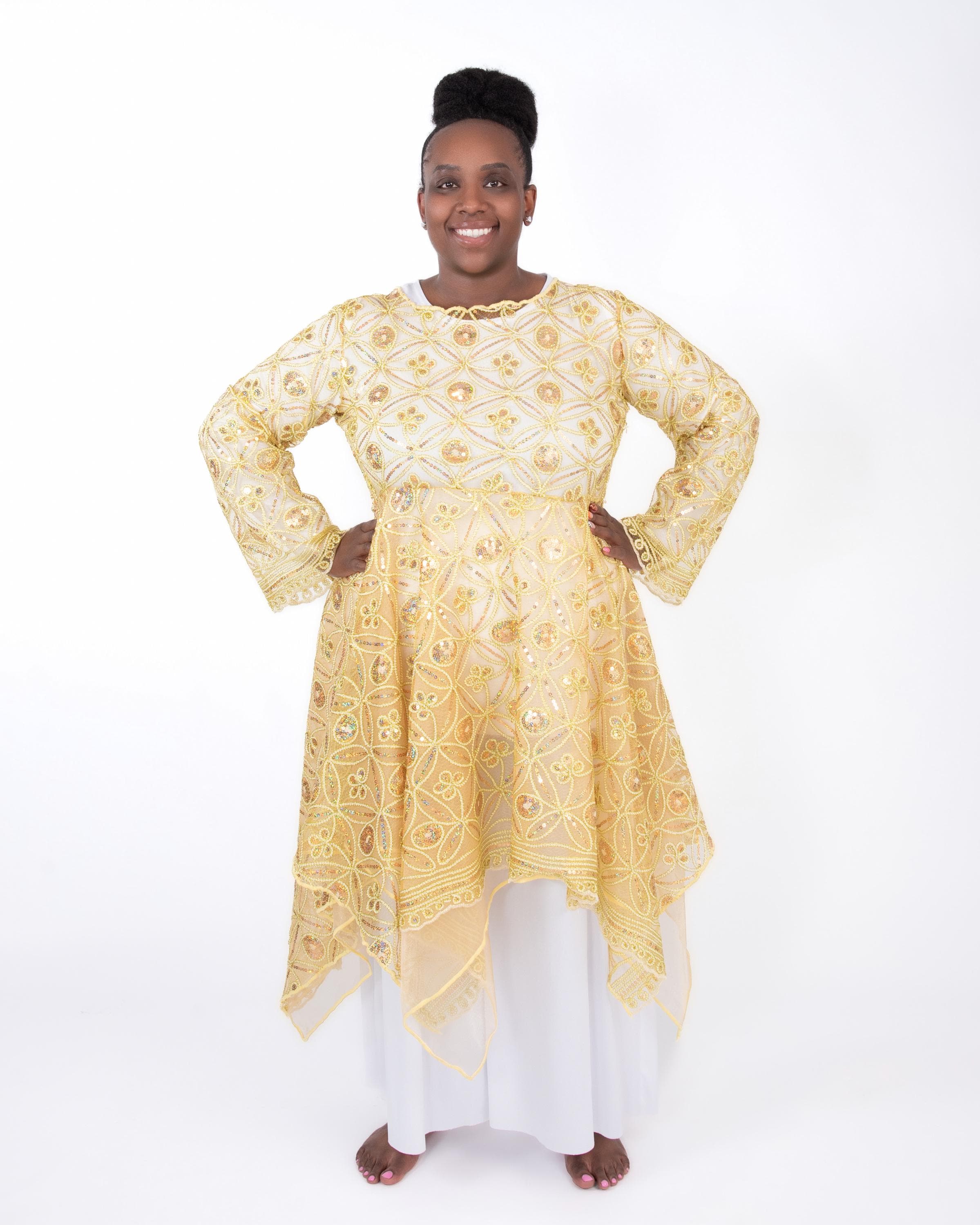 Praise Dance Dresses Gold - Etsy
