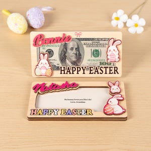 Personalized Easter Money Holder | Easter Bunny | Easter Gifts for Teens | Easter Basket Stuffers| Money Holder for Gift