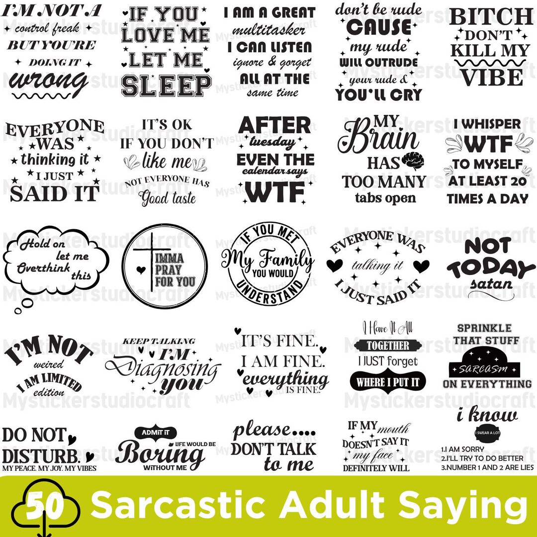How Rude Svg Sarcastic Adult Sayings SVG Bundle, Laser Engrave Files, Adults Svg ...