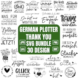Arquivo de plotter Obrigado - Pacote de melhores amigos Svg - Silhueta Cricut - Pessoa favorita Svg - É bom que você exista - Provérbios alemães svg