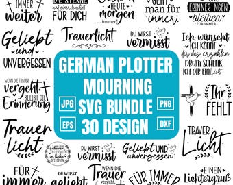Plotter file mourning - farewell svg, candles sayings mourning - grave candles sayings german,you are missed, consolation light, say goodbye