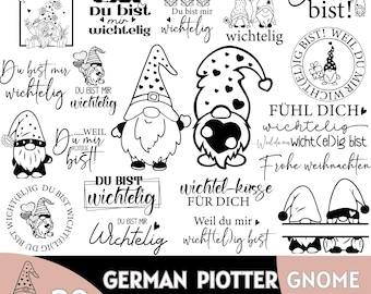 Plotter File Gnome, You are my gnome, Gnome gift, Raysin, Rub ons, Christmas svg,  Laser file Gnome, Outlined Gnome, Gnome Design, Cricut