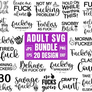 Adult Svg Bundle, Funny svg bundle, Rude svg, Crafting Bundle, Adult quotes svg, Savage svg, Middle Finger, cut files for cricut, silhouette