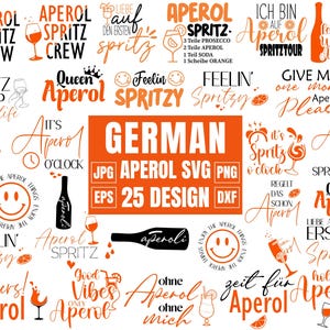 German Aperol svg Bundle, Aperol jaunt svg, Aperol Spritz Tour, Holy Aperoli svg, Plotterdatei svg, Aperol Shirt svg, Alkohol svg, Schnittdateien