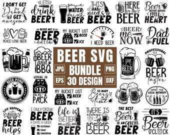 Beer Quotes SVG Bundle, Funny Beer Sayings SVG, Beer Mug SVG, Beer Quotes Designs, Alcohol Quotes Svg, Drinking Svg, Cut Files, Silhouette