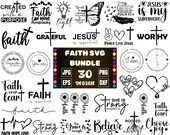 Faith SVG Bundle, Bible verse Svg, Christian Svg, Faith Hope Love svg, blessed svg, Waymaker Svg, Religious Quote Svg, Silhouette, Cut files