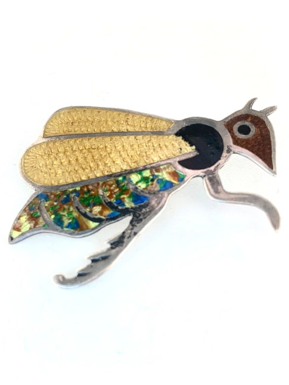 Jeronimo Fuentes Insect Bug Vintage Pin Sterling … - image 1