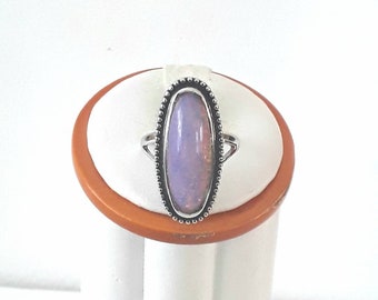 Signed Faux Opal Sterling Ring Silver Vintage Clark Coombs