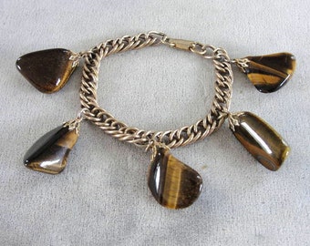 Chunky Tigereye BraceletVintage Gorgeous Tiger Eye