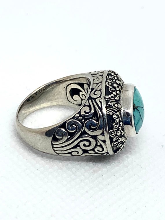 Samuel Benham Ring Turquoise Sterling Silver Orna… - image 3