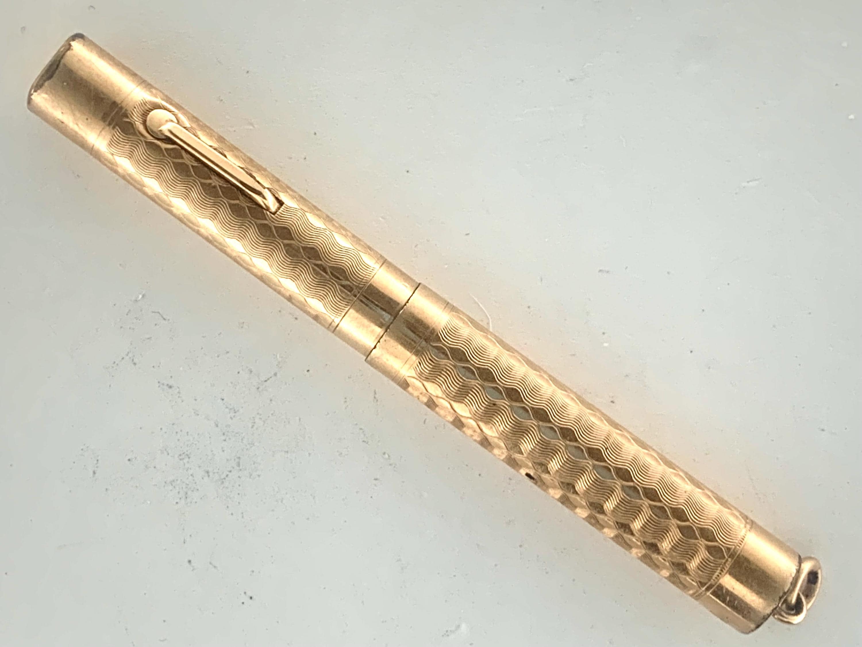 Stylo Plume Vintage WAHL EVERSHARP - Doré, 'Gold Filled', Fabriqué Aux USA, Occasion