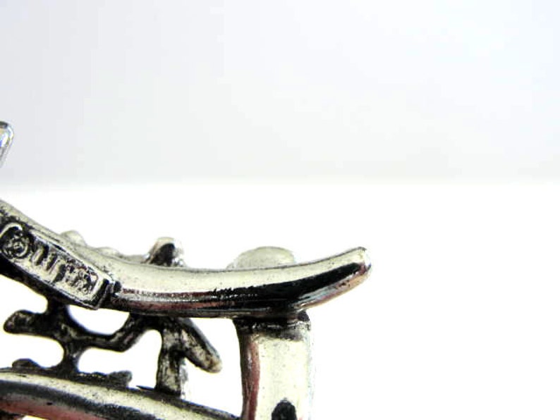 Oriental Letter Earrings Vintage Signed Fabulous