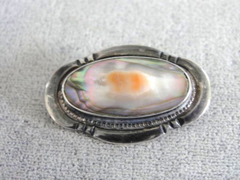 Blister Pearl Set Demi Vintage Pin Earrings Sterling Silver