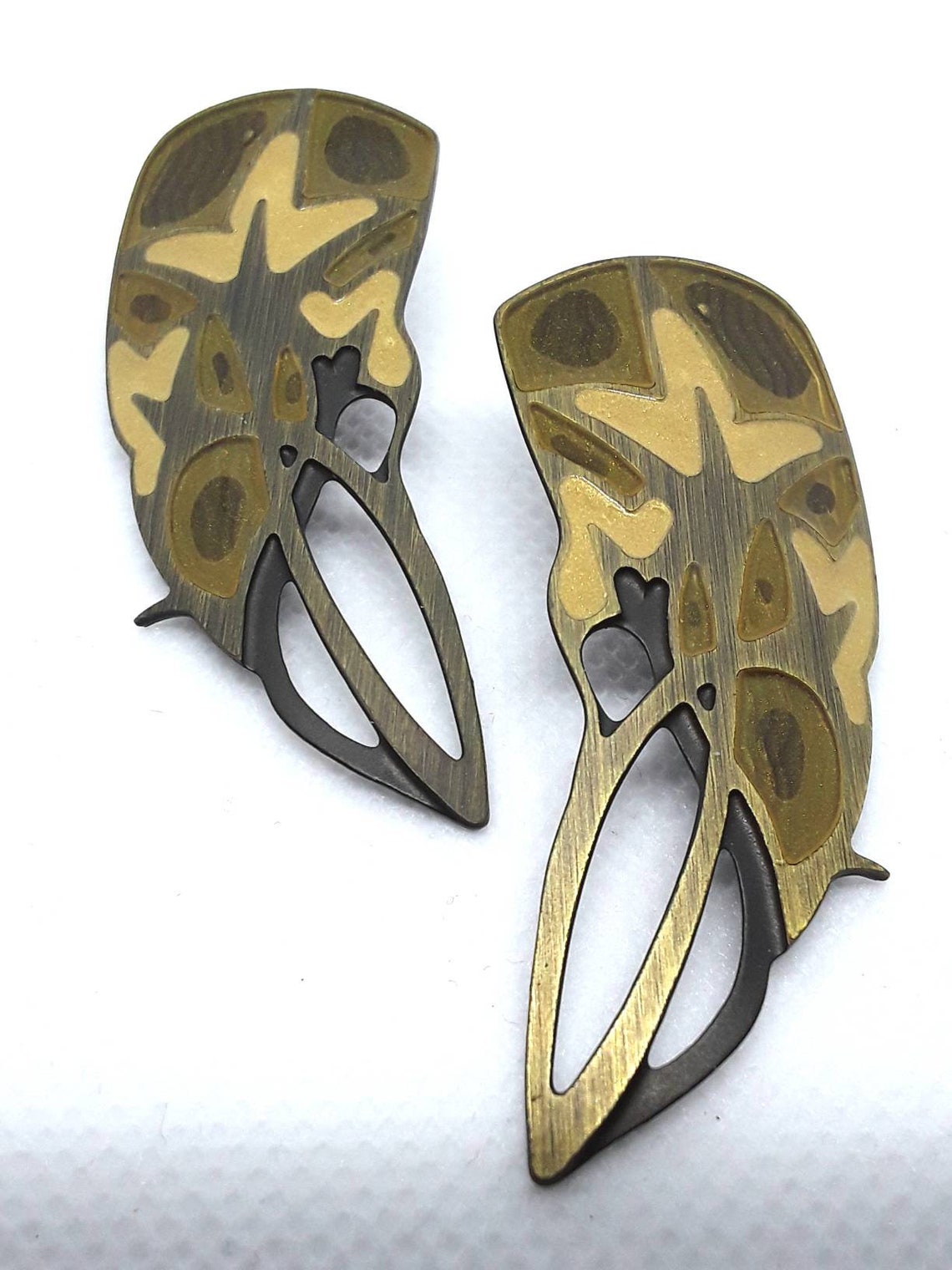 Vintage Berebi Earrings Pierced Posts Earth Tones Enamel Nice - Etsy