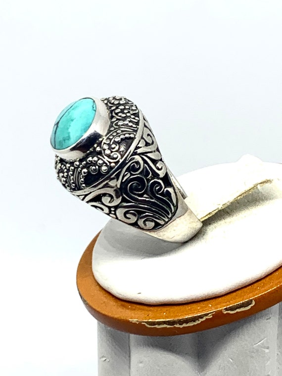 Samuel Benham Ring Turquoise Sterling Silver Orna… - image 9