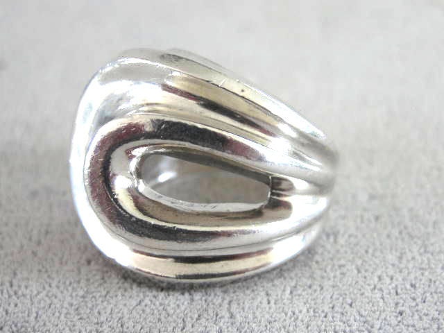 Chunky Sterling Silver Ring Modernist Vintage | Etsy
