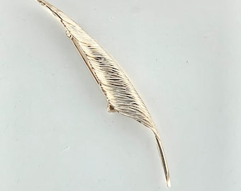 Christian DIOR Brooch Feather Vintage Large 4 Inches