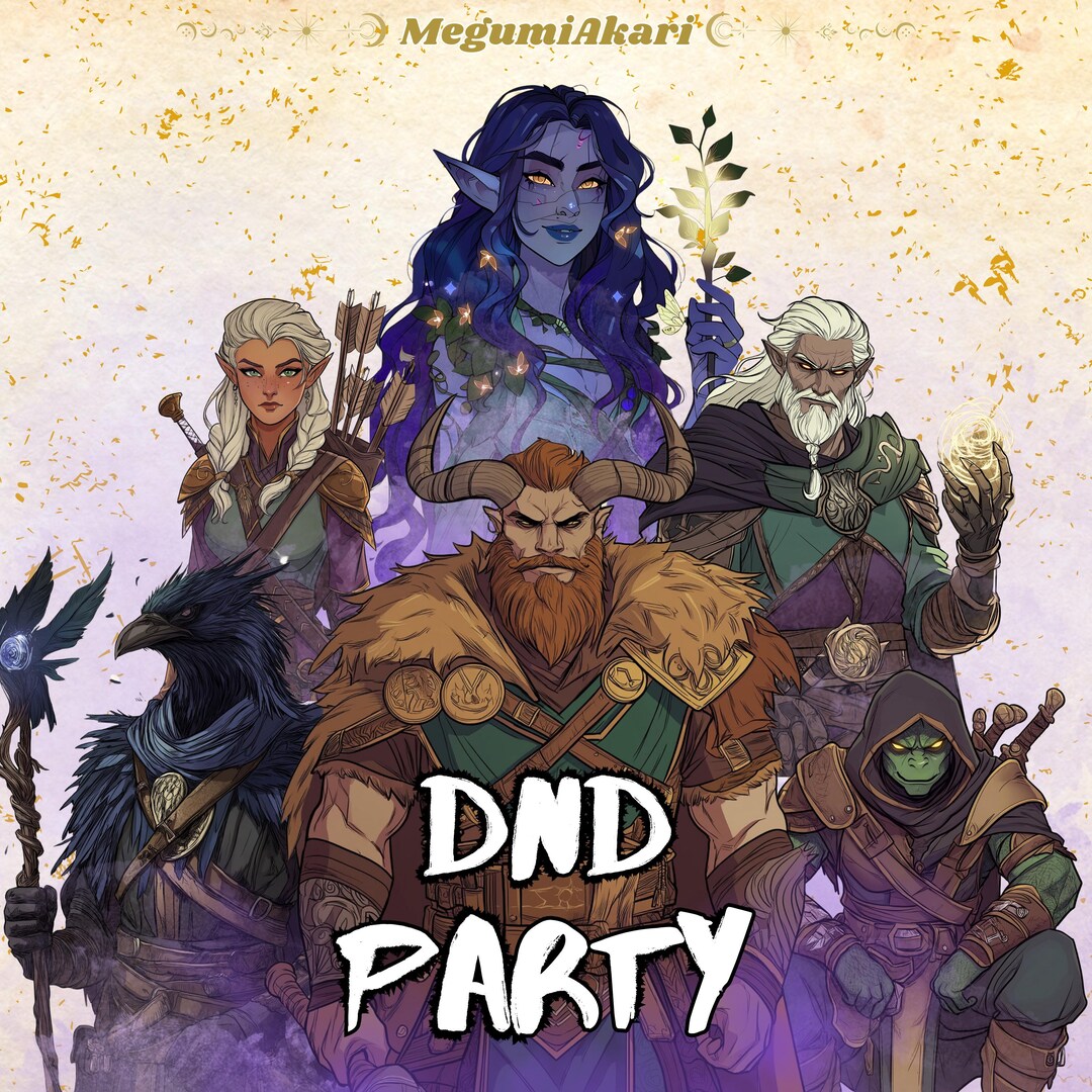 DND, Dnd Character, Dnd Party, Custom Dnd Character Commission, Dnd ...