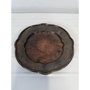 Plato de pan festoneado Reed & Barton 1795A de plata chapada, 19 cm (7,5 pulgadas), pátina vintage.