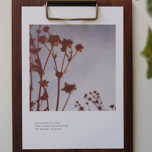 Haiku Print - Sun Comes to a Stop - 8x10 Fine Art Print by Natalie Salminen