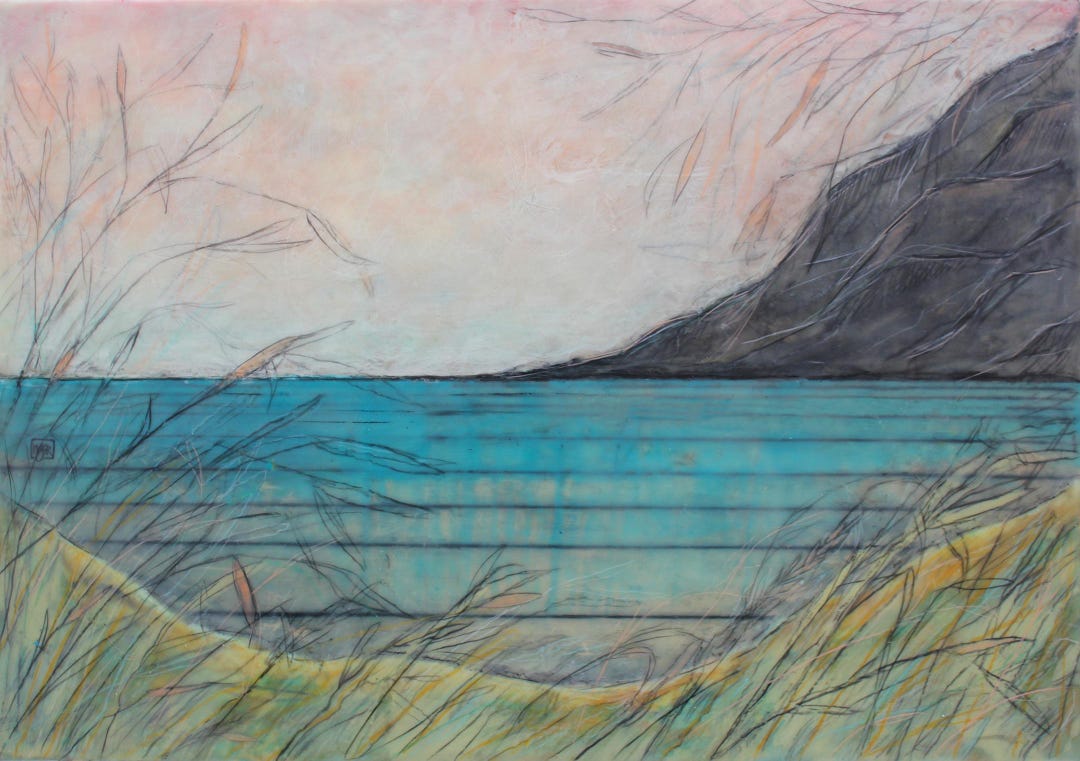 A Curated Softness, Fine Art Giclee Print, Mountain and Lake, Interior ...