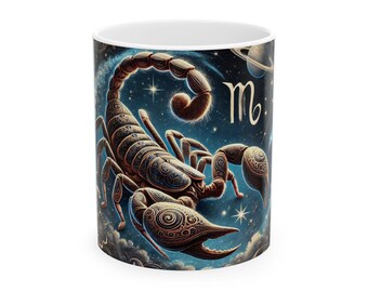 Scorpio Zodiac Coffee Mug, Astrology Horoscope Gift