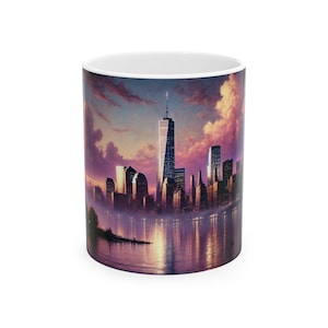 New York City, NY Skyline Ceramic Mug, 11oz 15oz