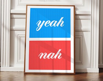 Impresión / Sí, no (azul y rojo) / Australia / Arte pop