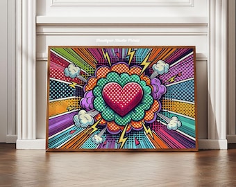 Love Pop Art Canvas Print - Etsy