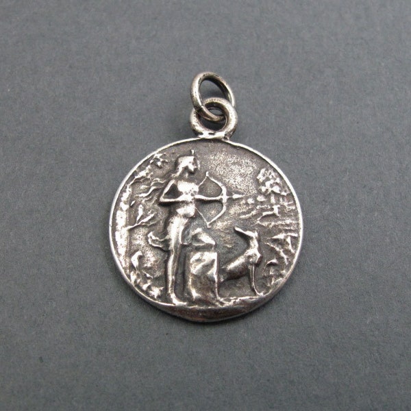 Diana Pendant, Artemis Pendant, Greek Goddess Charm, Goddess of the Hunt, Mythology Necklace Diana, Artemis Talisman