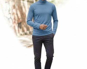Men’s Fitted Turtleneck Sweater – Sleek, Comfortable, and Effortlessly refined