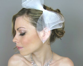 Wedding Accessory Bridal Hair, Audrey Ribbon Headband - fascinator, derby, bridal headband, cocktail hat, racing races, horse hair