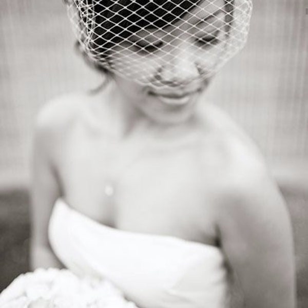 Birdcage Veil (Free U.S. Shipping) - French veil, russian veil, ivory, white, black, red