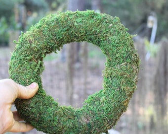 Floristry Craft Supplies Green Moss Natural Wreath Ring 30cm//12in Wide