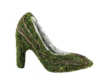 Moss Shoe Planter | Wedding Centerpiece | Moss and Vines Shoe | Moss Boot