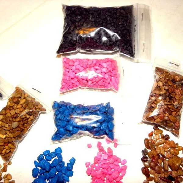 Polished Pebbles and Shells for terrariums-Vivariums-Weddings-Craft Projects and More 3x4 bag