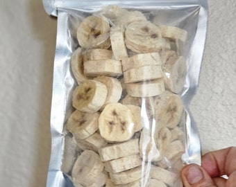 Freeze-dried Banana Slices | 4 Oz Bag | 6x 9 Mylar Bag