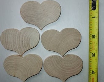 Wood Country Hearts | 1-11/16" x 2-5/16" (Bag of 5)
