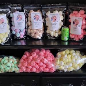 Freeze Dried Taffy XL 8 Oz Bag Choose your flavor Salt Water TAFFY Freeze dried Candy image 3