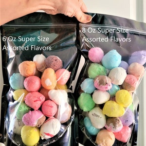 8 OZ Freeze Dried Cotton Candy Taffy Blue OR Pink image 9