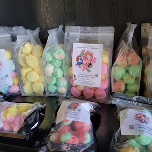 Freeze Dried Taffy - XL 8 Oz Bag - Choose your flavor Salt Water TAFFY - Freeze dried Candy