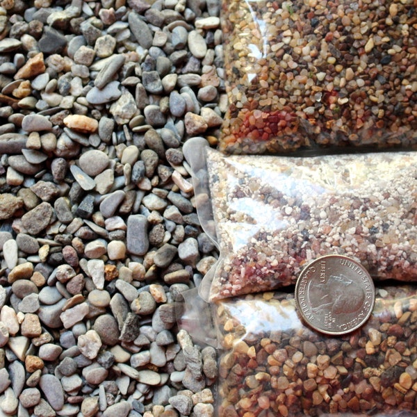 River Gravel-Bulk by the pound Small Micro stones-Miniature Pebbles for terrariums-Vivariums-Weddings-Craft Projects and More