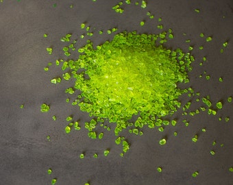 Neon Crushed glass- 1 pound bag of 2-4 mm-Small Glass Chips-Fairy Garden Paths-Recycled Glass