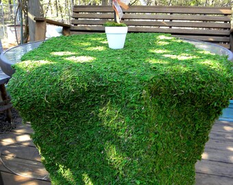 Moss table runner-Moss mats-Preserved Moss sheets-Decorative Moss Sheets-Table Runners-Green Moss - Moss Mat