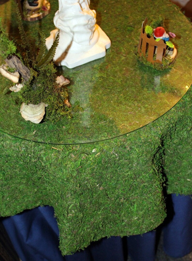 Round Moss table clothMoss Christmas tree skirtPreserved Etsy