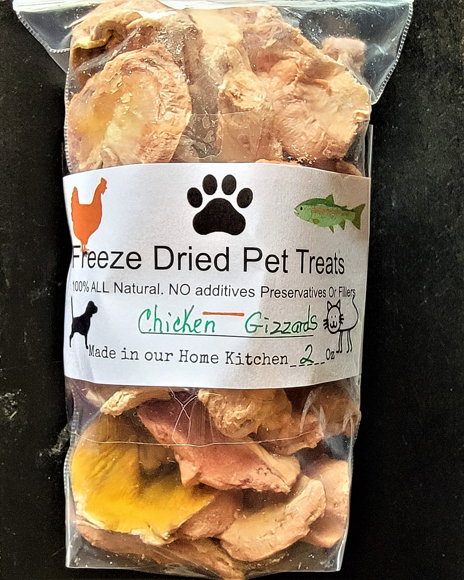 Freeze Dried Chicken Gizzards 2 oz bagMade in the USA fresh Etsy